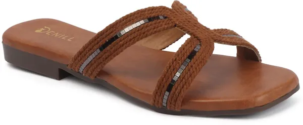 Brown_Fabric_Flats_For_Women
