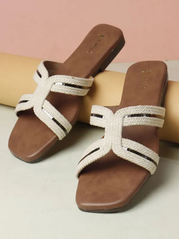 White_Fabric_Flats_For_Women