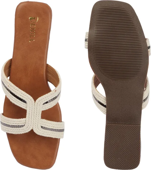 White_Fabric_Flats_For_Women