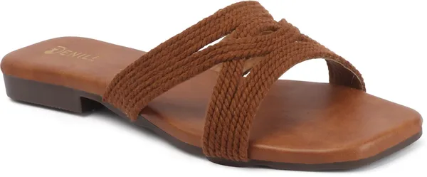 Brown_Fabric_Flats_For_Women