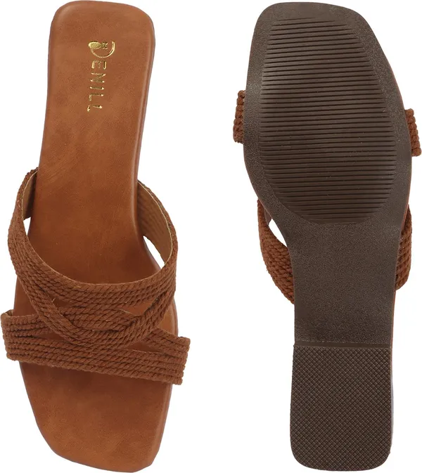 Brown_Fabric_Flats_For_Women