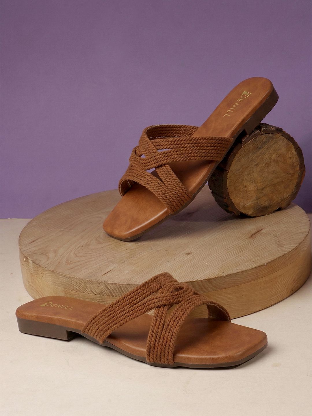 Brown_Fabric_Flats_For_Women