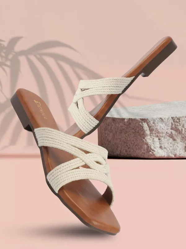 White_Fabric_Flats_For_Women