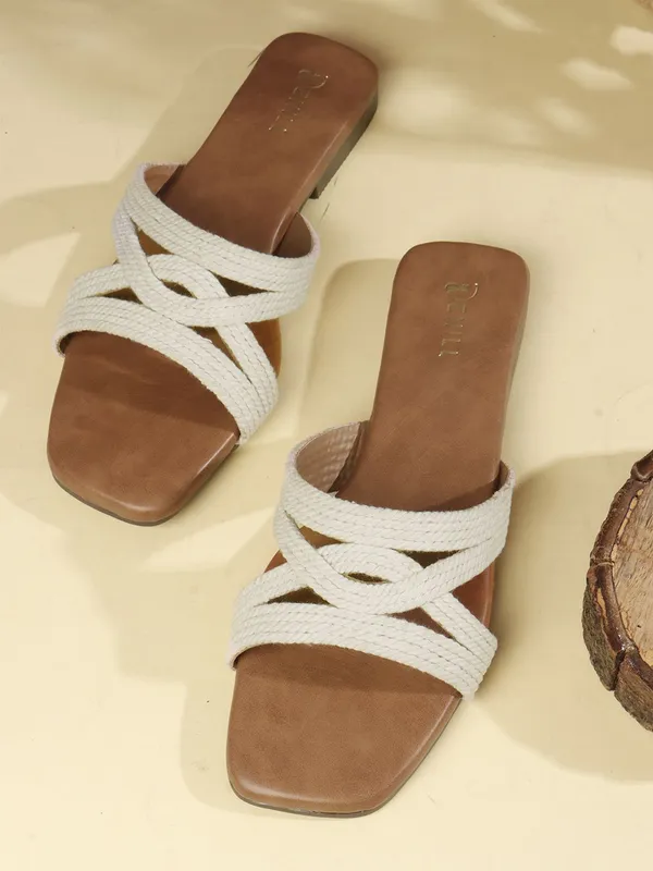 White_Fabric_Flats_For_Women