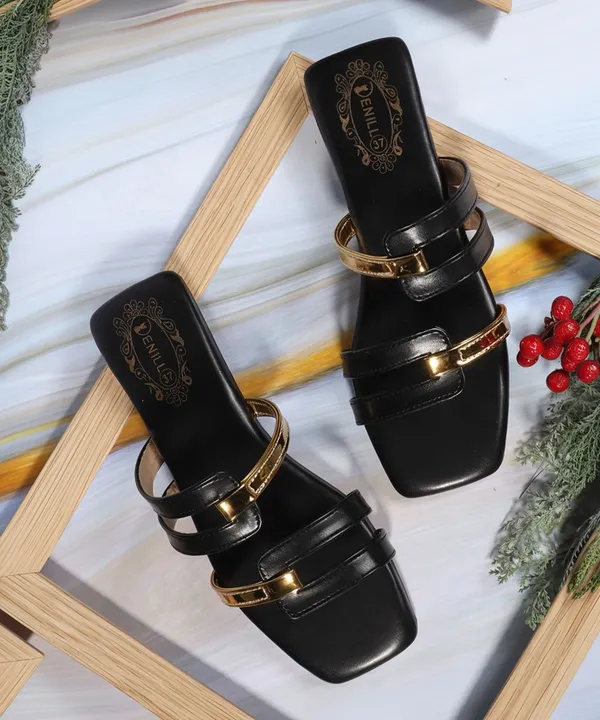 Black_Synthetic_Leather_Flats_For_Women