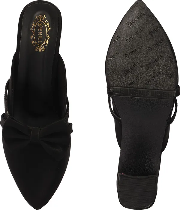Black_Synthetic_Leather_Heels_For_Women