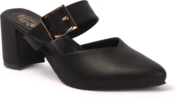 Black_Synthetic_Leather_Heels_For_Women