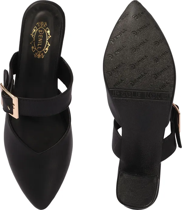 Black_Synthetic_Leather_Heels_For_Women