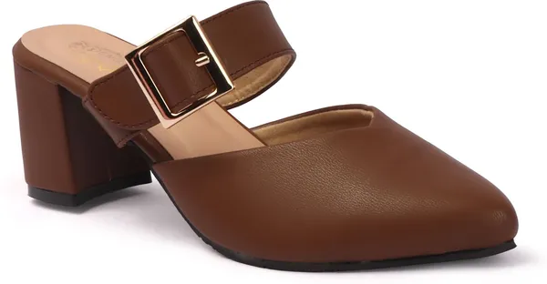 Brown_Synthetic_Leather_Heels_For_Women