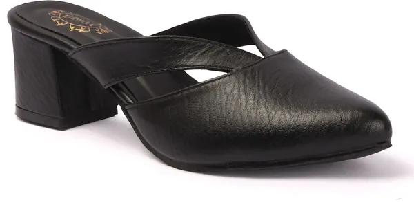 Black_Synthetic_Leather_Heels_For_Women