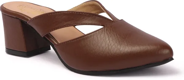 Brown_Synthetic_Leather_Heels_For_Women