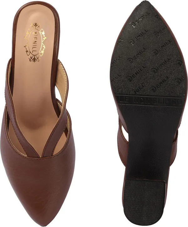 Brown_Synthetic_Leather_Heels_For_Women