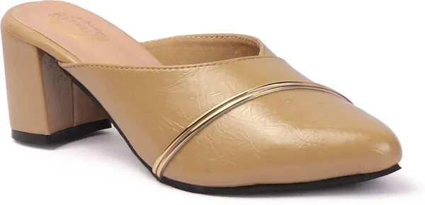 Beige_Synthetic_Leather_Heels_For_Women