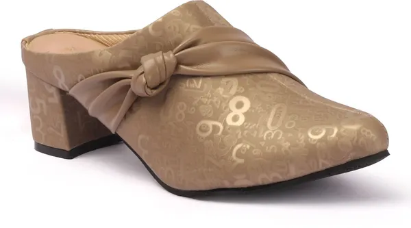 Beige_Synthetic_Leather_Heels_For_Women