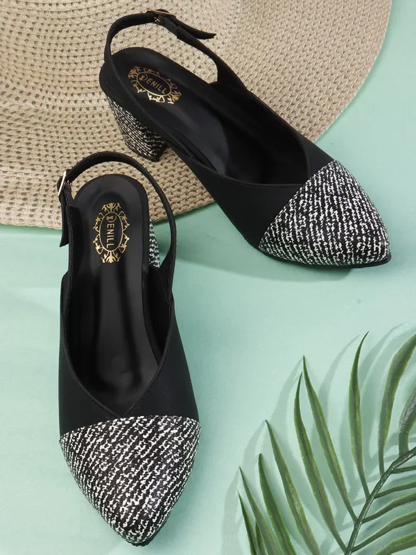 Black_Synthetic_Leather_Heels_For_Women