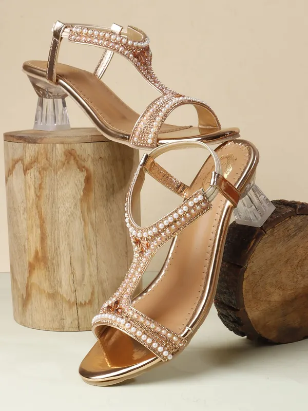 Copper_Synthetic_Heels_For_Women
