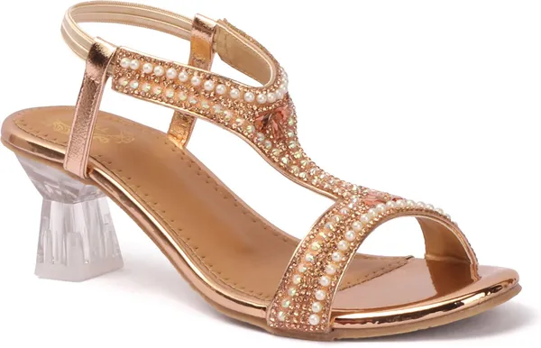 Copper_Synthetic_Heels_For_Women