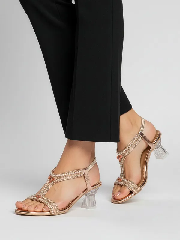 Copper_Synthetic_Heels_For_Women