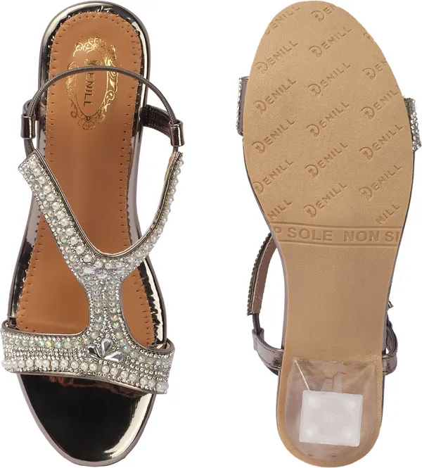 Grey_Synthetic_Heels_For_Women