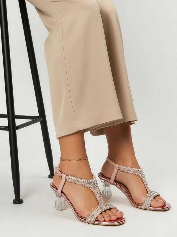 Pink_Synthetic_Heels_For_Women