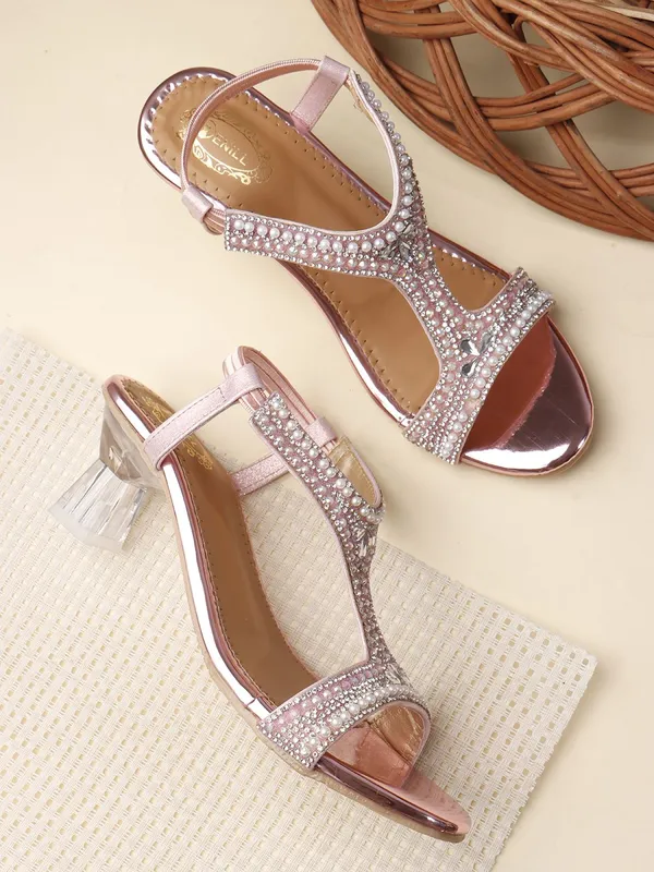 Pink_Synthetic_Heels_For_Women