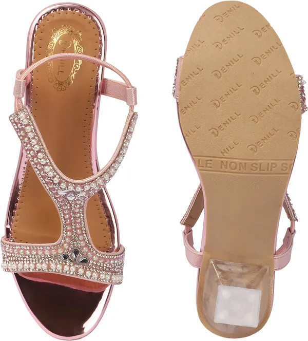 Pink_Synthetic_Heels_For_Women