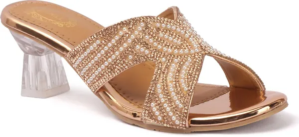 Copper_Synthetic_Heels_For_Women