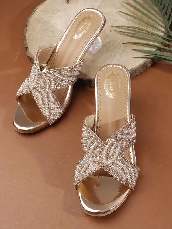 Copper_Synthetic_Heels_For_Women