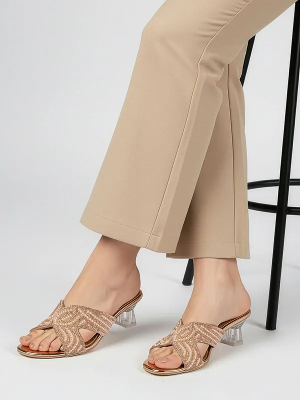 Copper_Synthetic_Heels_For_Women