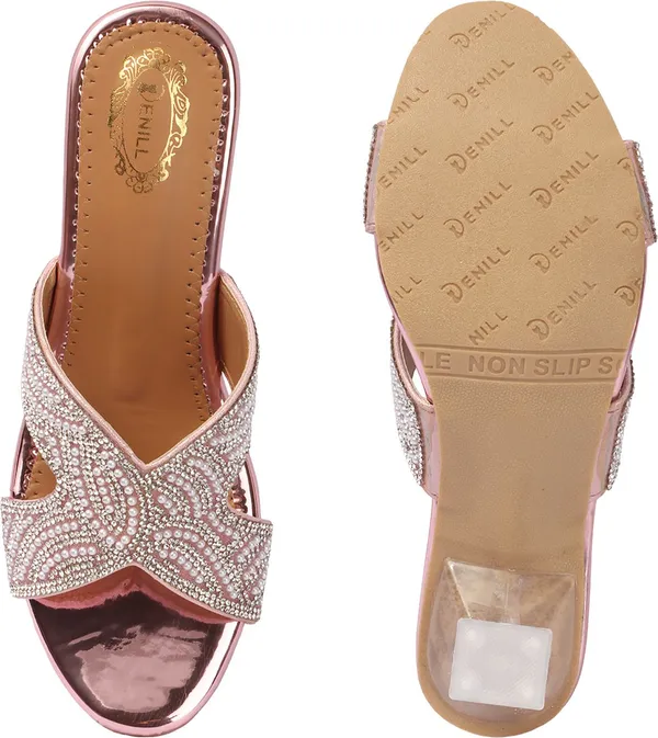 Pink_Synthetic_Heels_For_Women