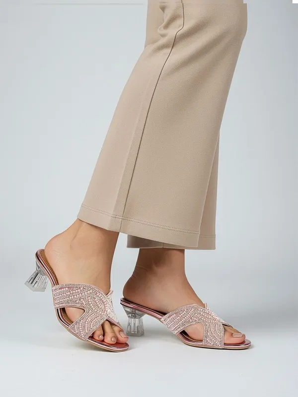 Pink_Synthetic_Heels_For_Women