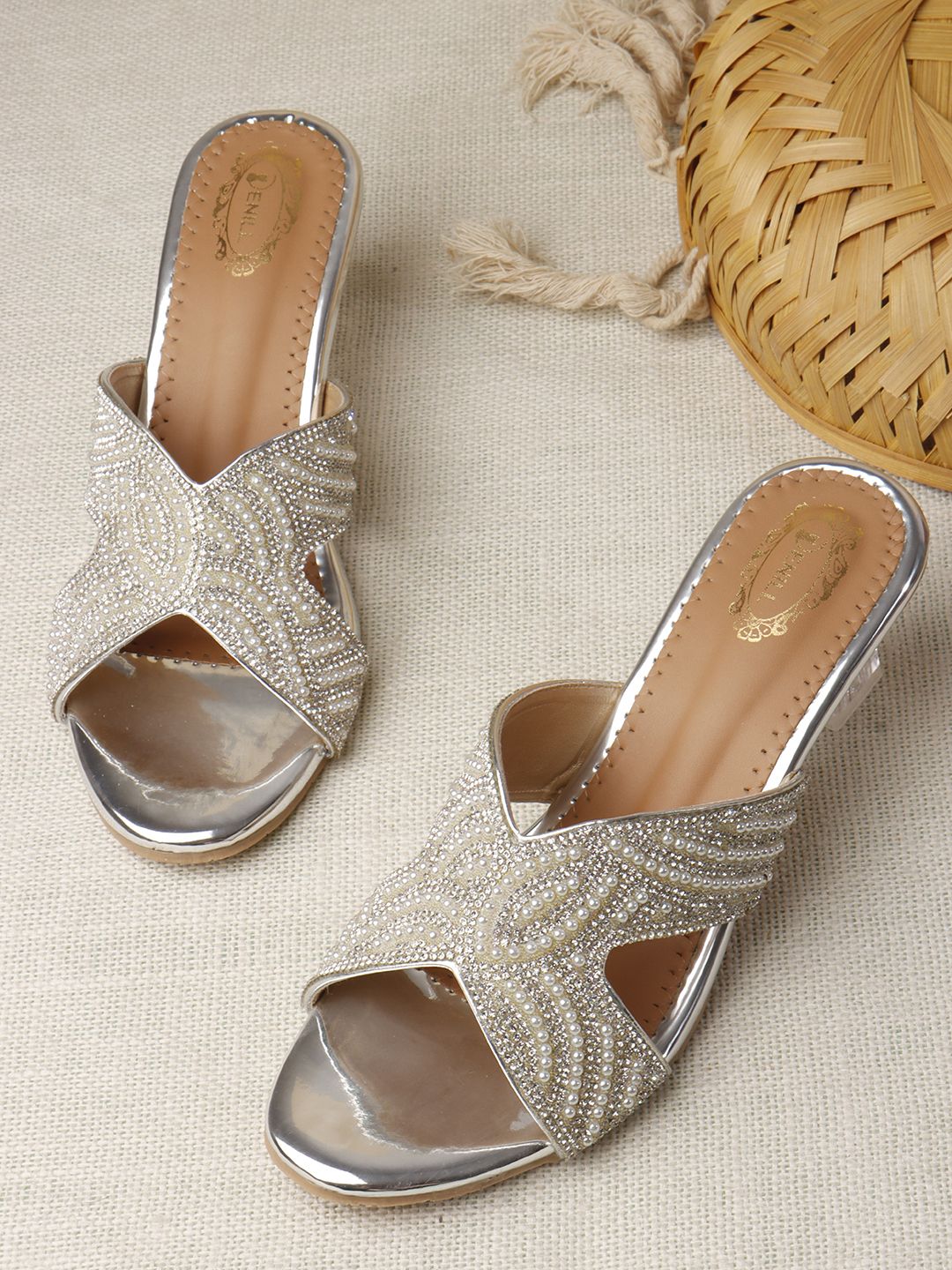 Silver_Synthetic_Heels_For_Women