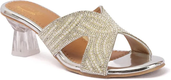 Silver_Synthetic_Heels_For_Women