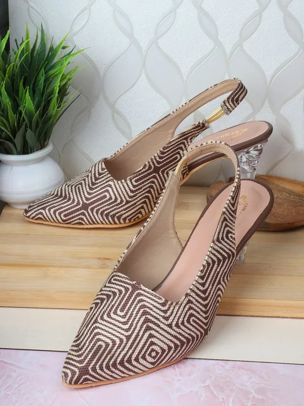 Brown_Fabric_Heels_For_Women