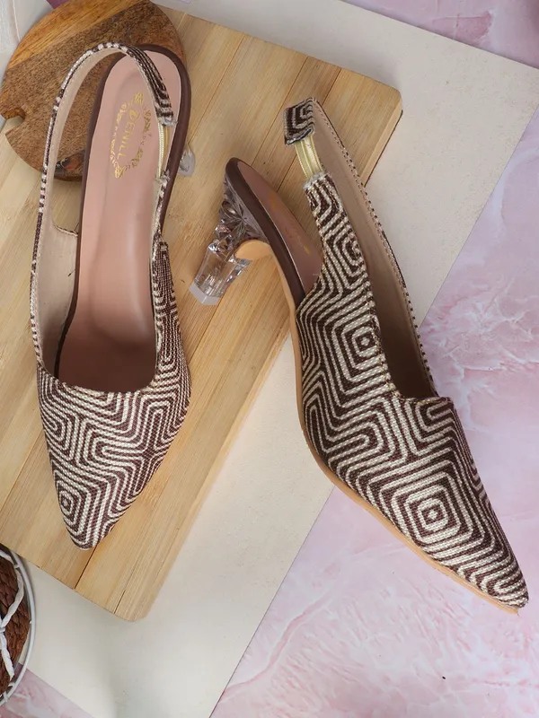 Brown_Fabric_Heels_For_Women