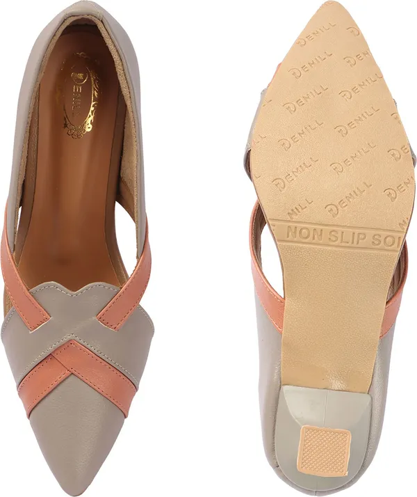 Grey_Synthetic_Leather_Heels_For_Women
