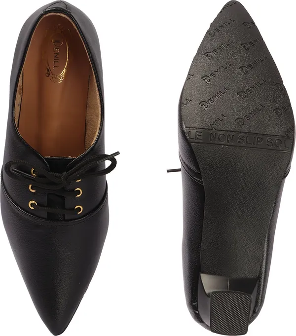 Black_Synthetic_Leather_Heels_For_Women