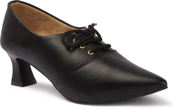 Black_Synthetic_Leather_Heels_For_Women