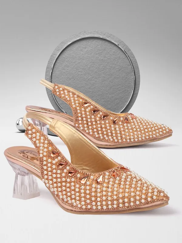 Copper_Synthetic_Heels_For_Women