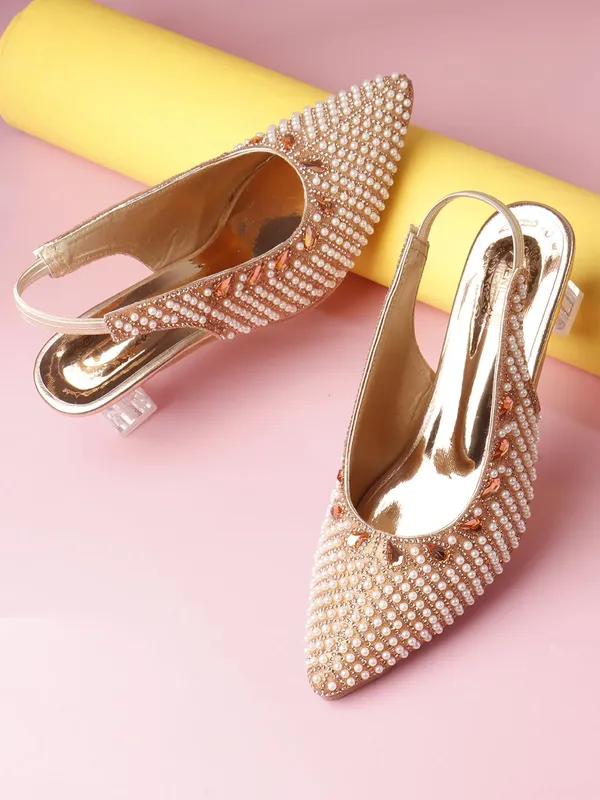 Copper_Synthetic_Heels_For_Women