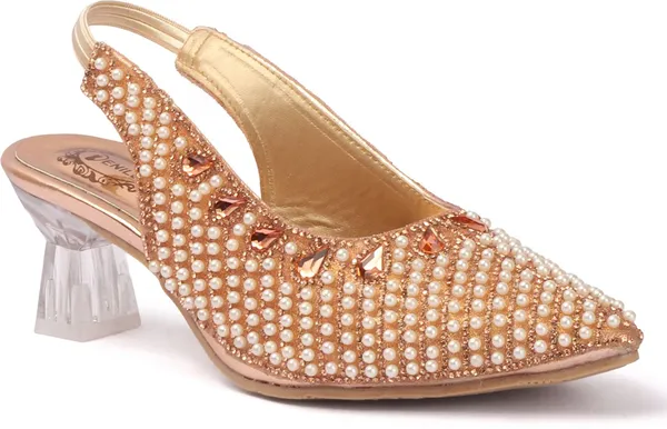 Copper_Synthetic_Heels_For_Women