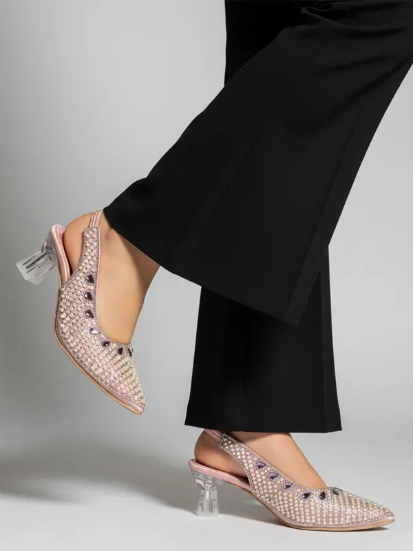 Pink_Synthetic_Heels_For_Women