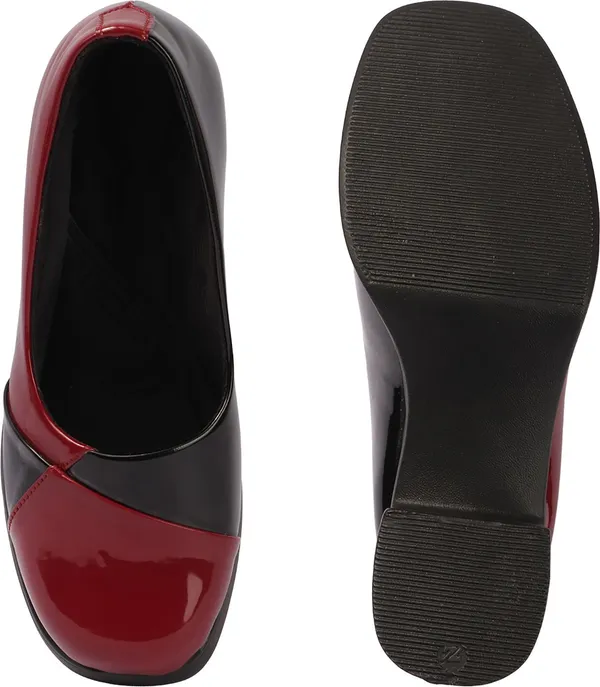 Maroon_Synthetic_Leather_Heels_For_Women