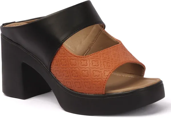 Tan_Synthetic_Leather_Heels_For_Women