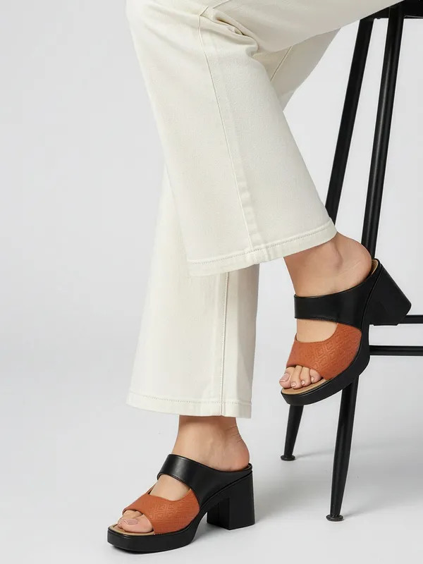 Tan_Synthetic_Leather_Heels_For_Women