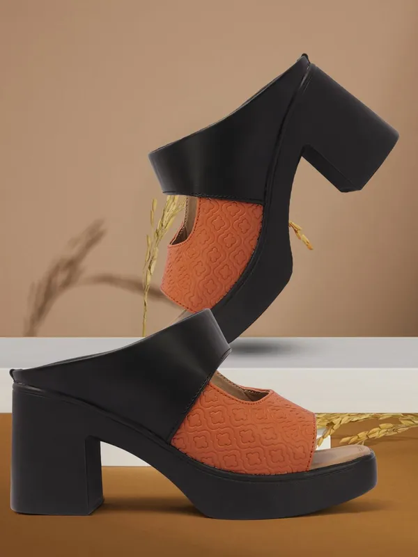 Tan_Synthetic_Leather_Heels_For_Women