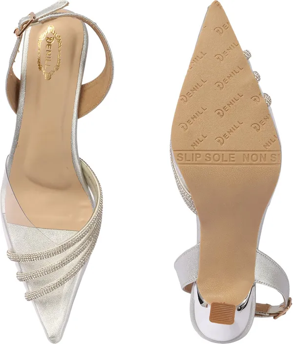 Silver_Synthetic_Leather_Heels_For_Women