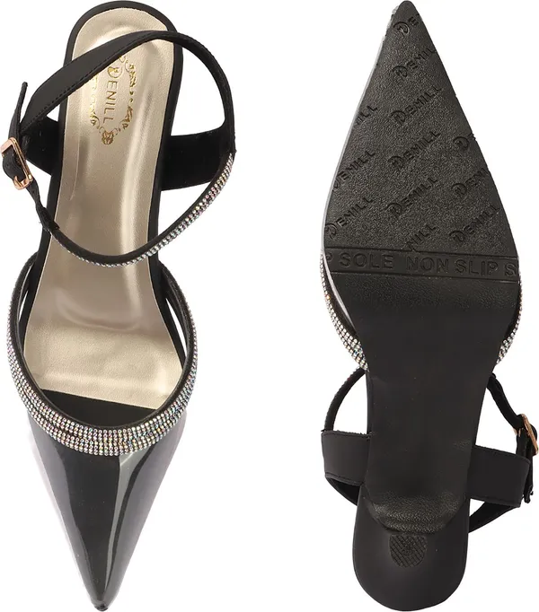 Black_Synthetic_Leather_Heels_For_Women