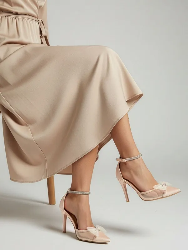 Gold_Synthetic_Leather_Heels_For_Women