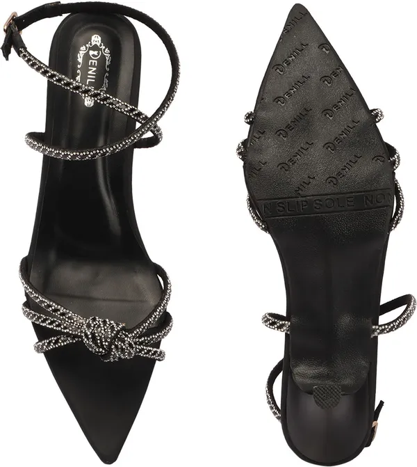 Black_Synthetic_Leather_Heels_For_Women